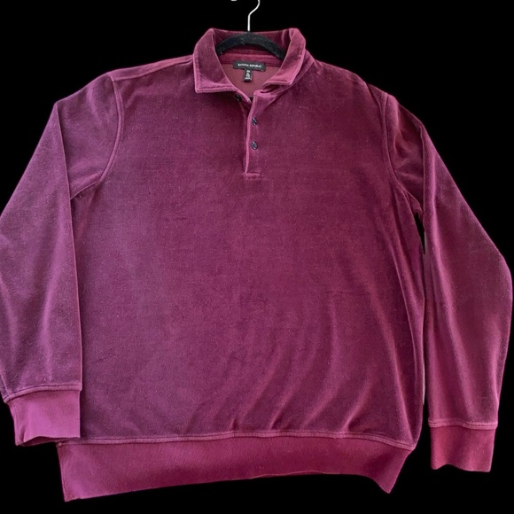 Banana Republic Burgundy Velour Polo – XL - Picture 4 of 6